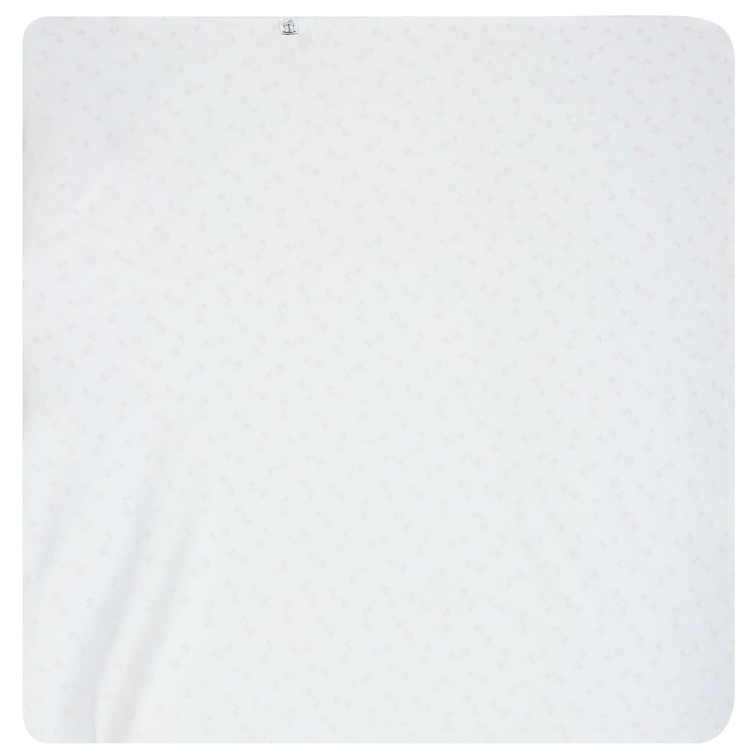 بطانية بنات قطن مطبعة باللون الابيض والوردى, 1, hi-res