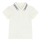 Baby Boys Ivory Logo Polo Shirt, 1, hi-res