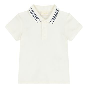 Baby Boys Ivory Logo Polo Shirt