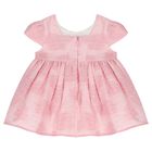 Younger Girls Pink Flower Dress, 1, hi-res