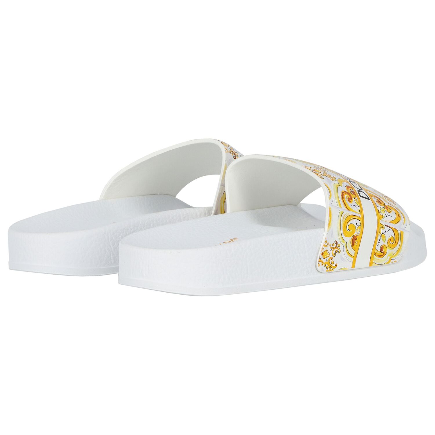 Girls White & Yellow Majolica Sliders, 1, hi-res image number null