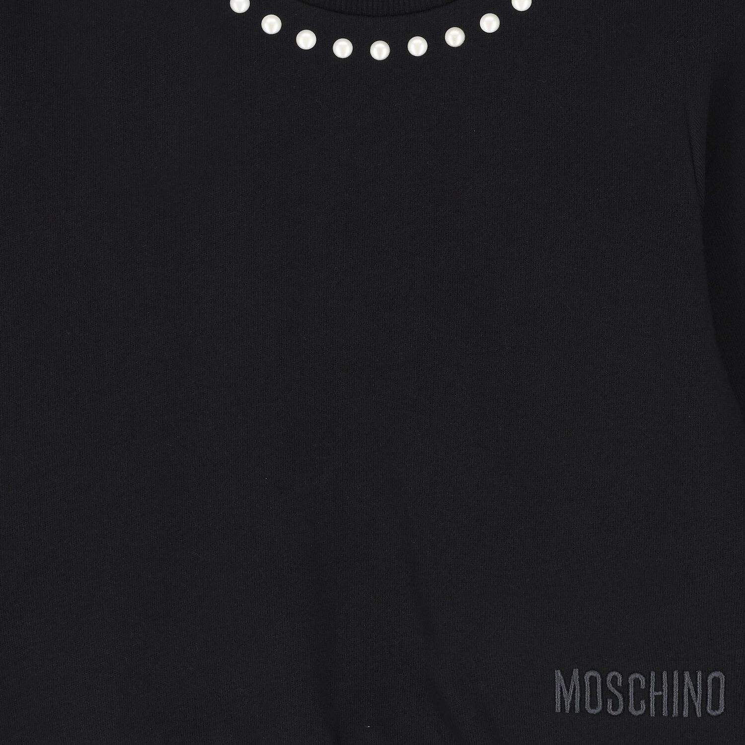 سويت شيرت بنات بالشعار باللون الأسود, 1, hi-res