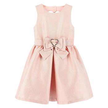 Girls Blush Pink Glitter Dress