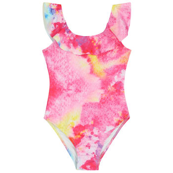 Girls Pink, Yellow & Red Swimsuit