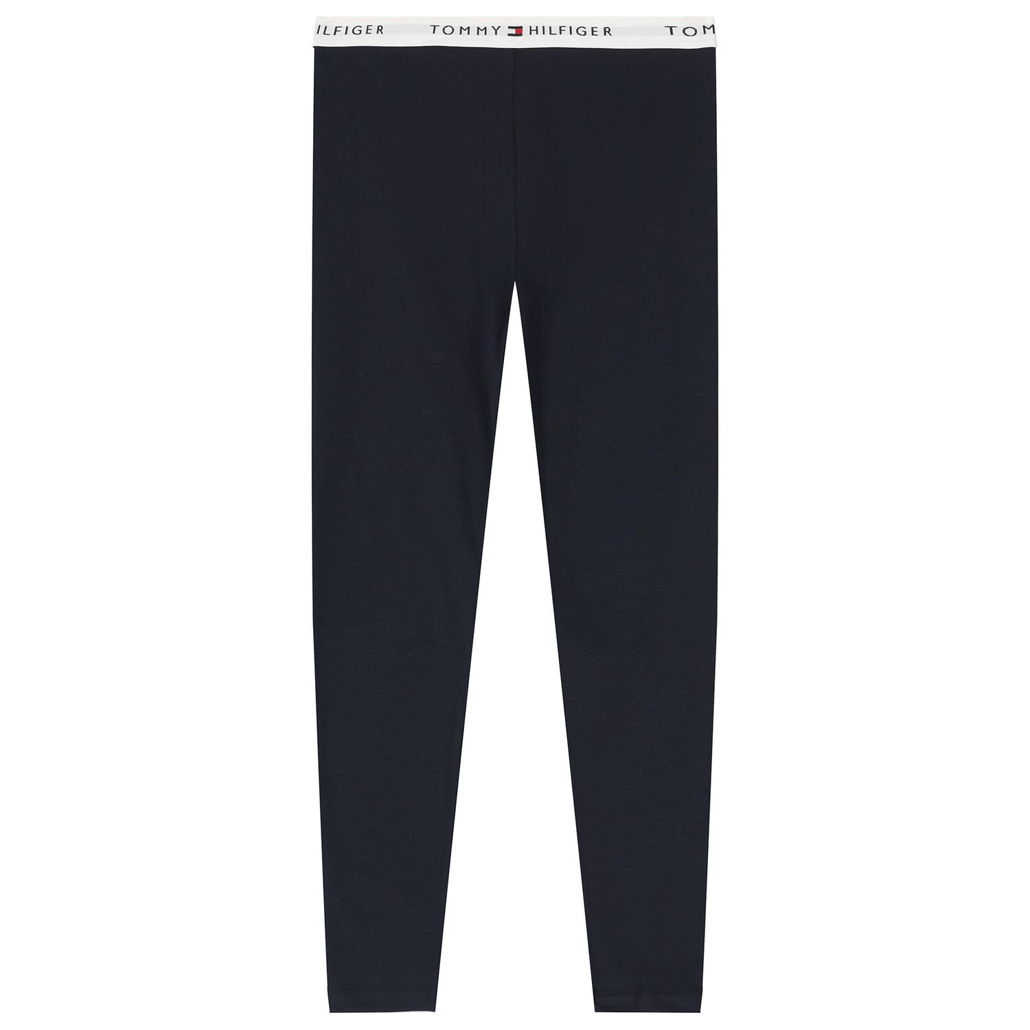 Girls White & Navy Blue Cotton Leggings ( 2-Pack ), 1, hi-res image number null