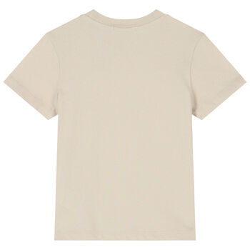 Boys Beige Logo T-Shirt