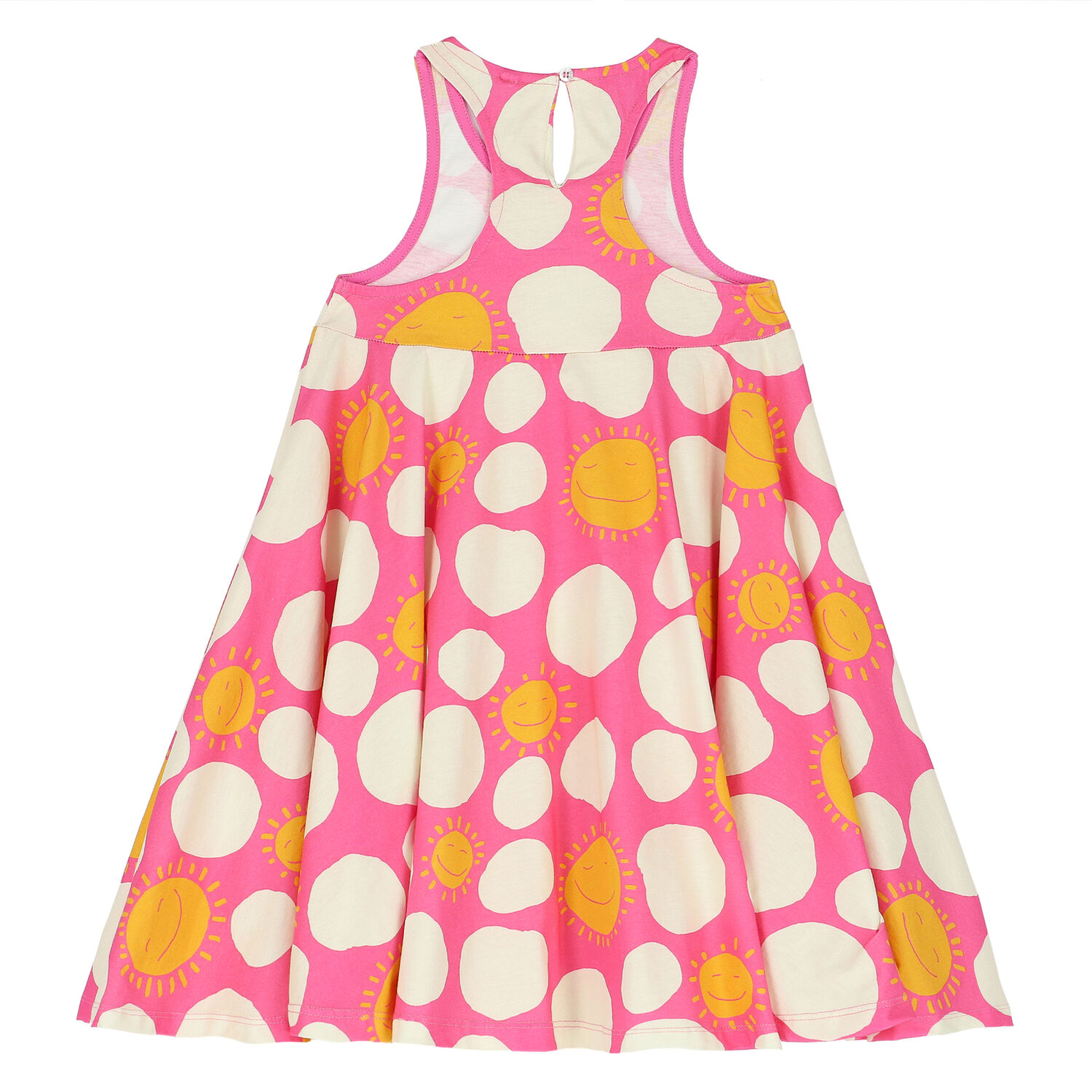 Girls Pink & Multicolor Cotton Dress, 1, hi-res image number null