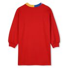 Girls Red Flower Logo Dress, 1, hi-res