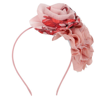 Girls Pink Floral Headband