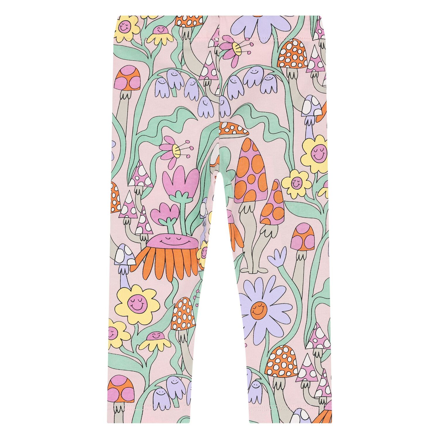 Younger Girls Pink Flower Leggings, 1, hi-res image number null