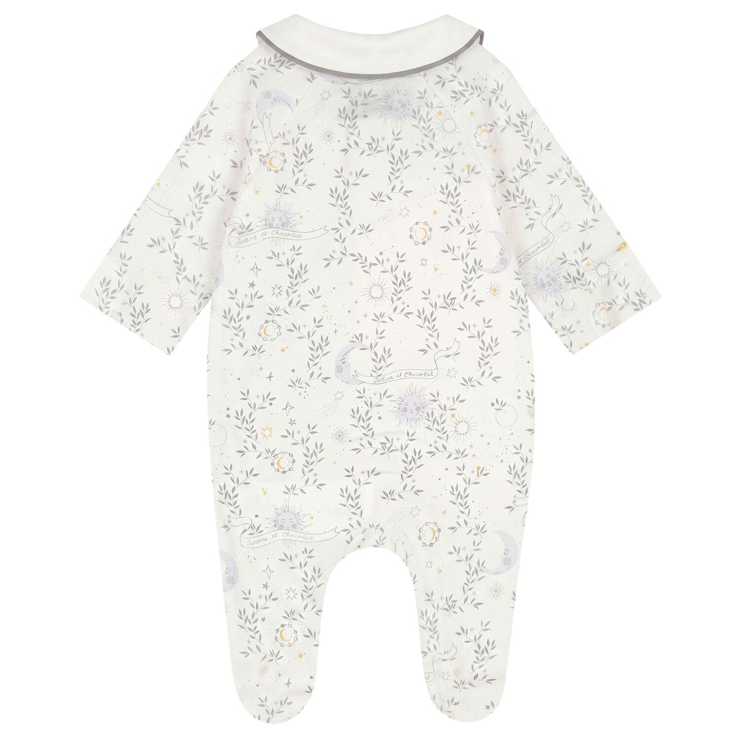 Ivory & Grey R&ecirc;ve &eacute;toil&eacute; Babygrow, 1, hi-res