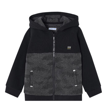 Mayoral Boys Black Zip Up Top, 1 Boys Black Zip Up Top