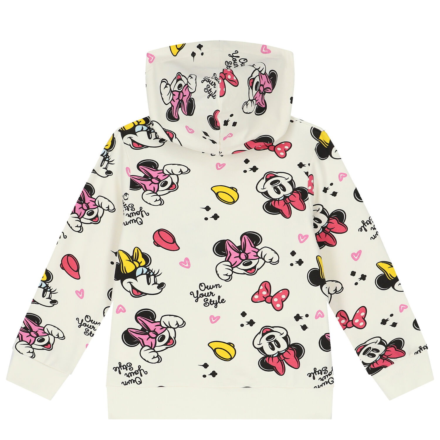 Girls Ivory Minnie Mouse Hooded Top, 1, hi-res image number null