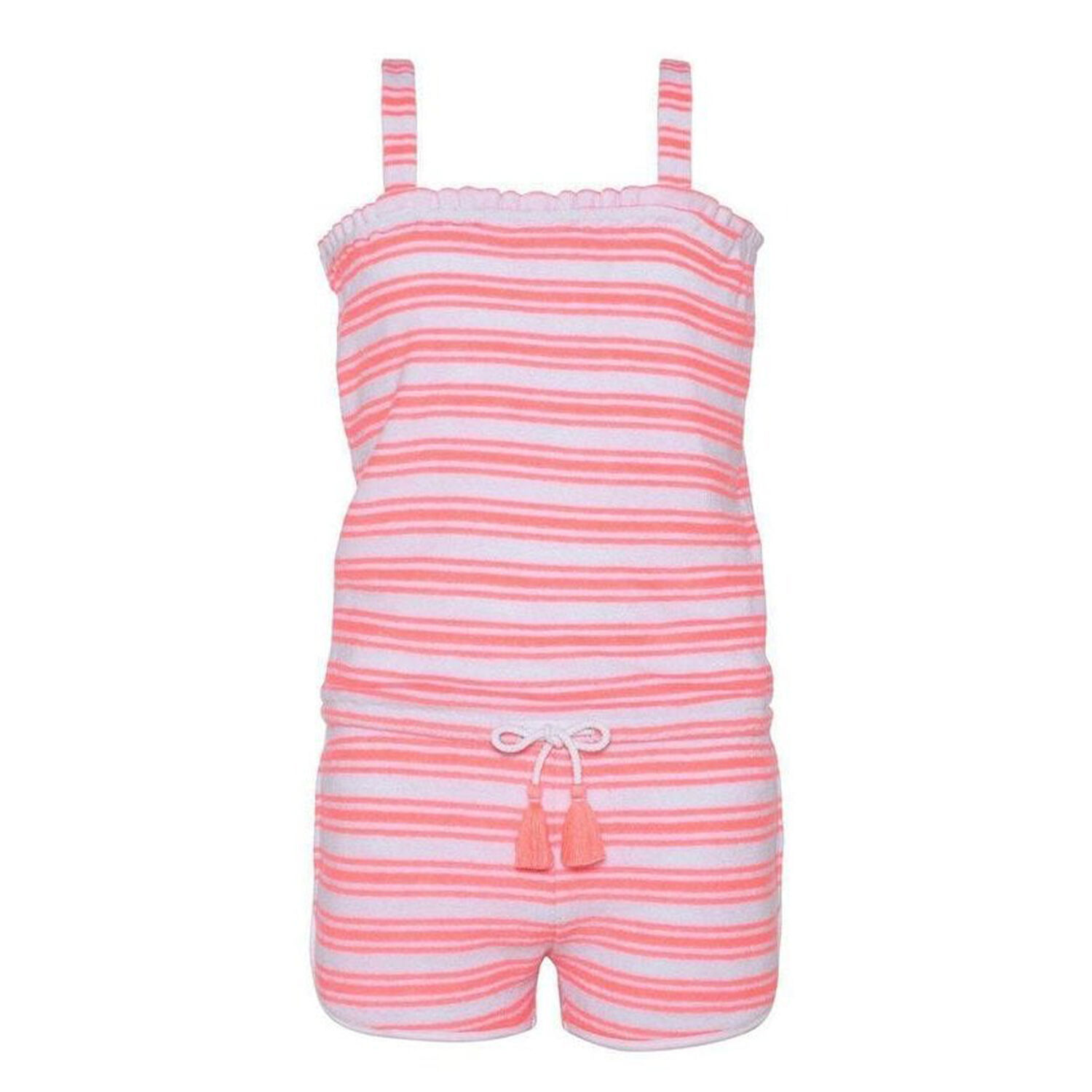 Girls Pink Towelling Playsuit, 1, hi-res image number null