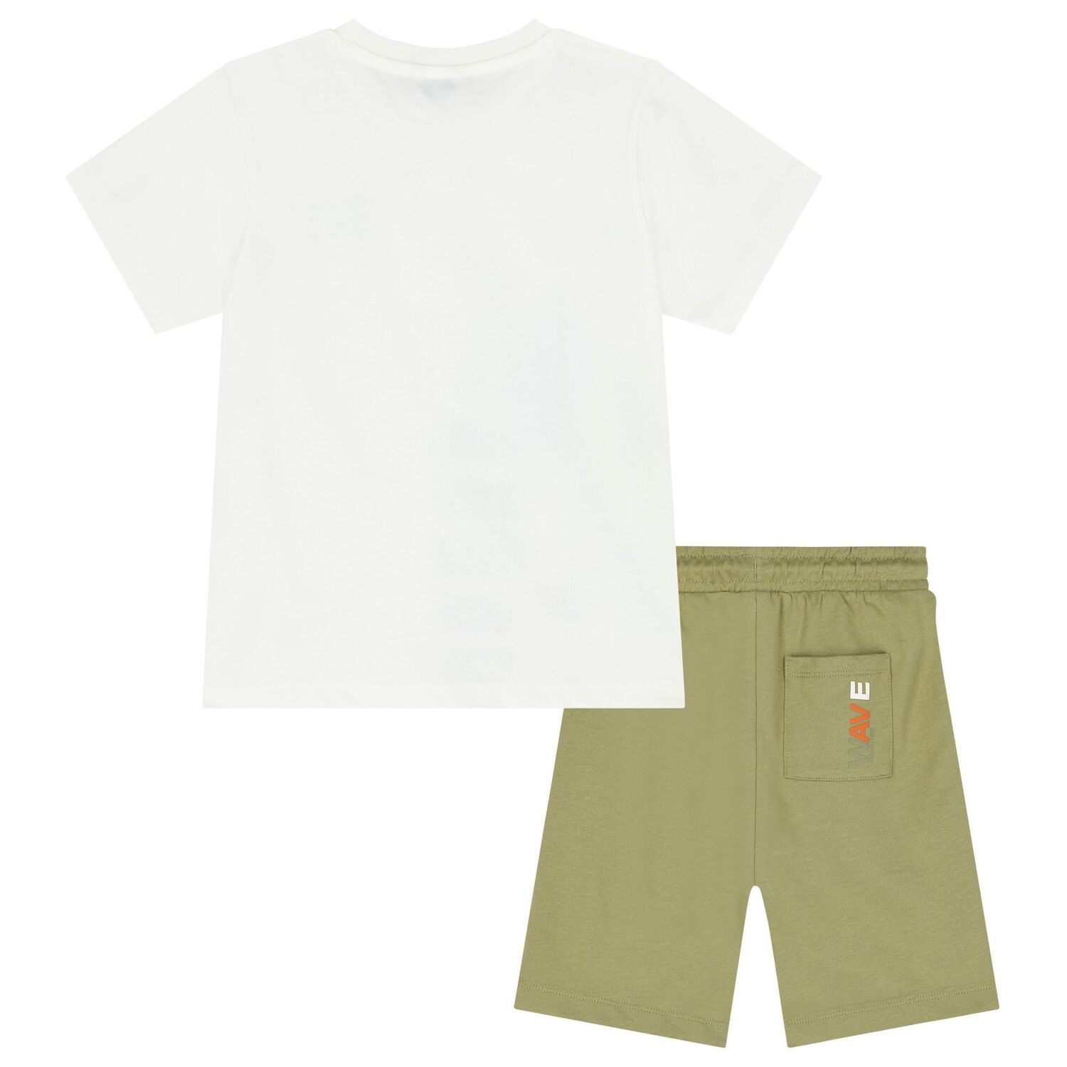 Boys White, Orange & Green Shorts Set, 2, hi-res image number null