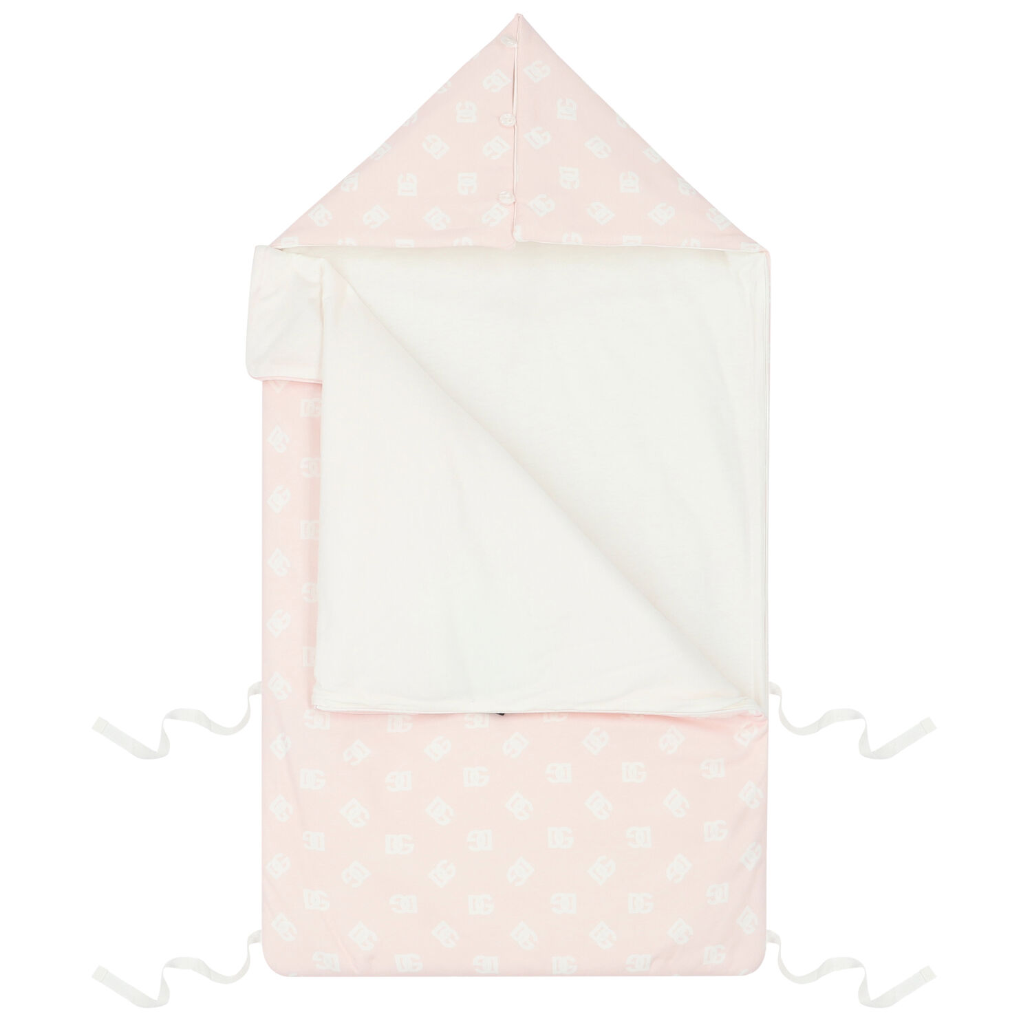 Baby Girls Pink & Ivory Logo Nest, 1, hi-res image number null