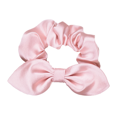 Girls Pink Bow Tie Scrunchie