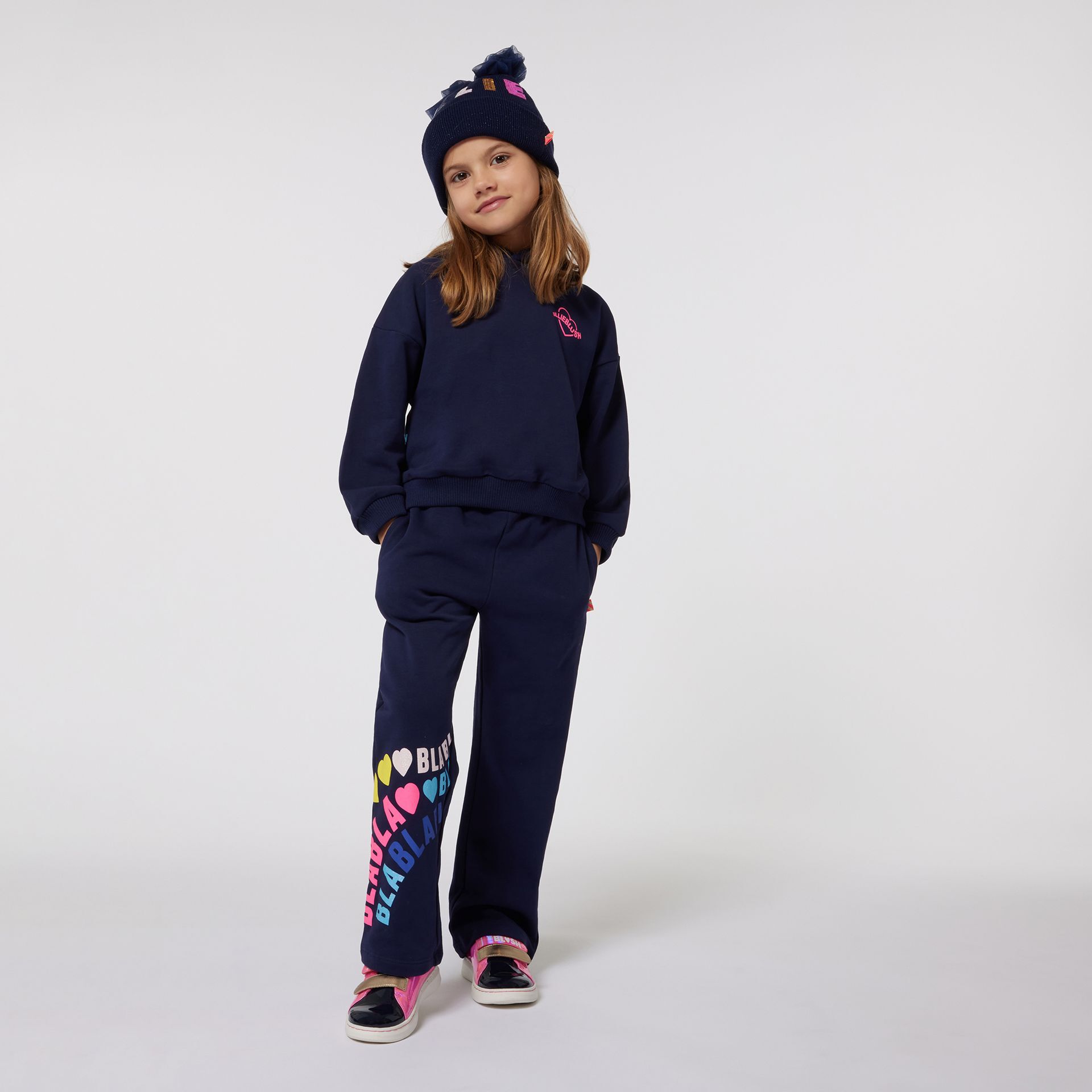 Blue joggers for girls best sale