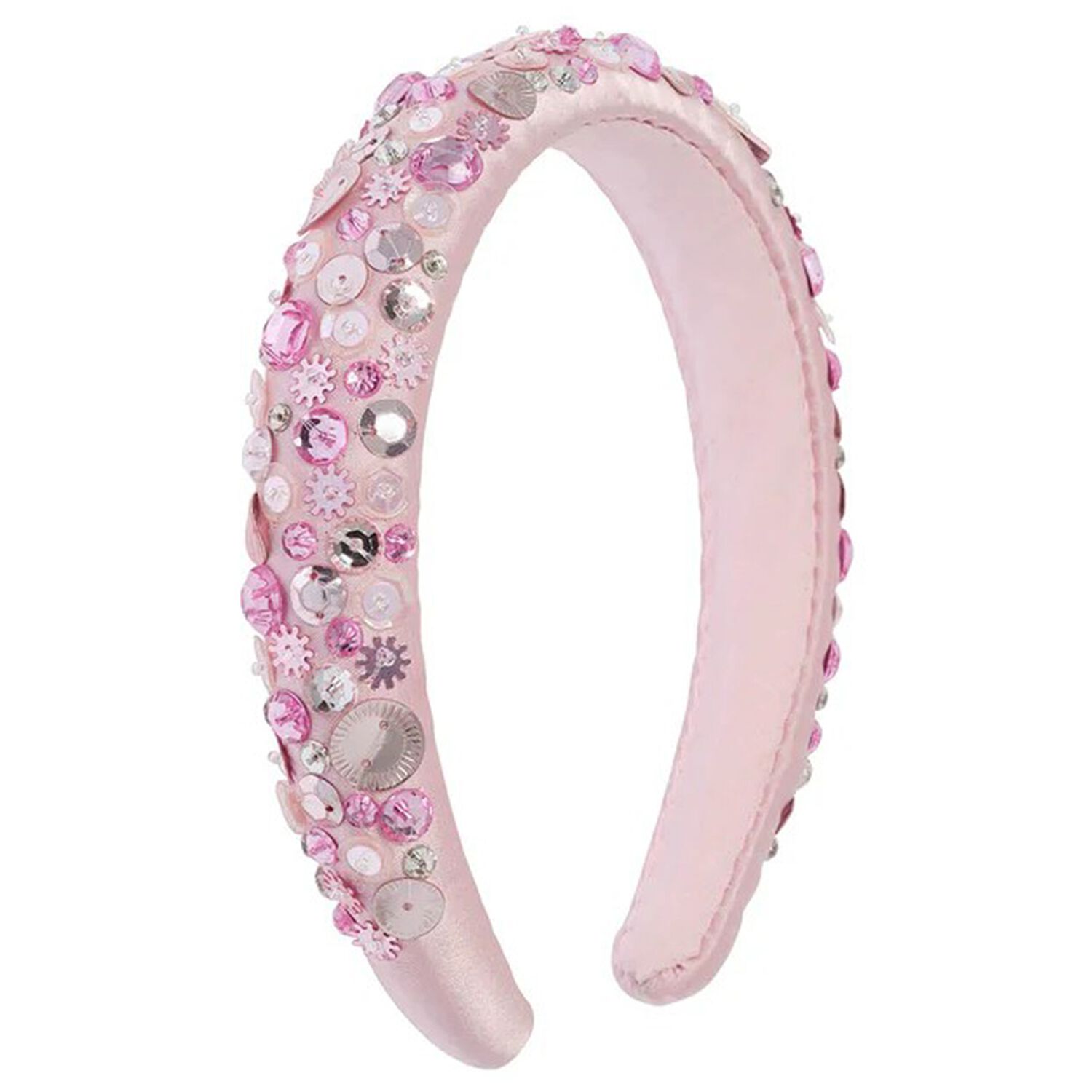 Girls Pink Embellished Headband, 1, hi-res