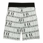 Boys White & Black Logo Shorts, 1, hi-res