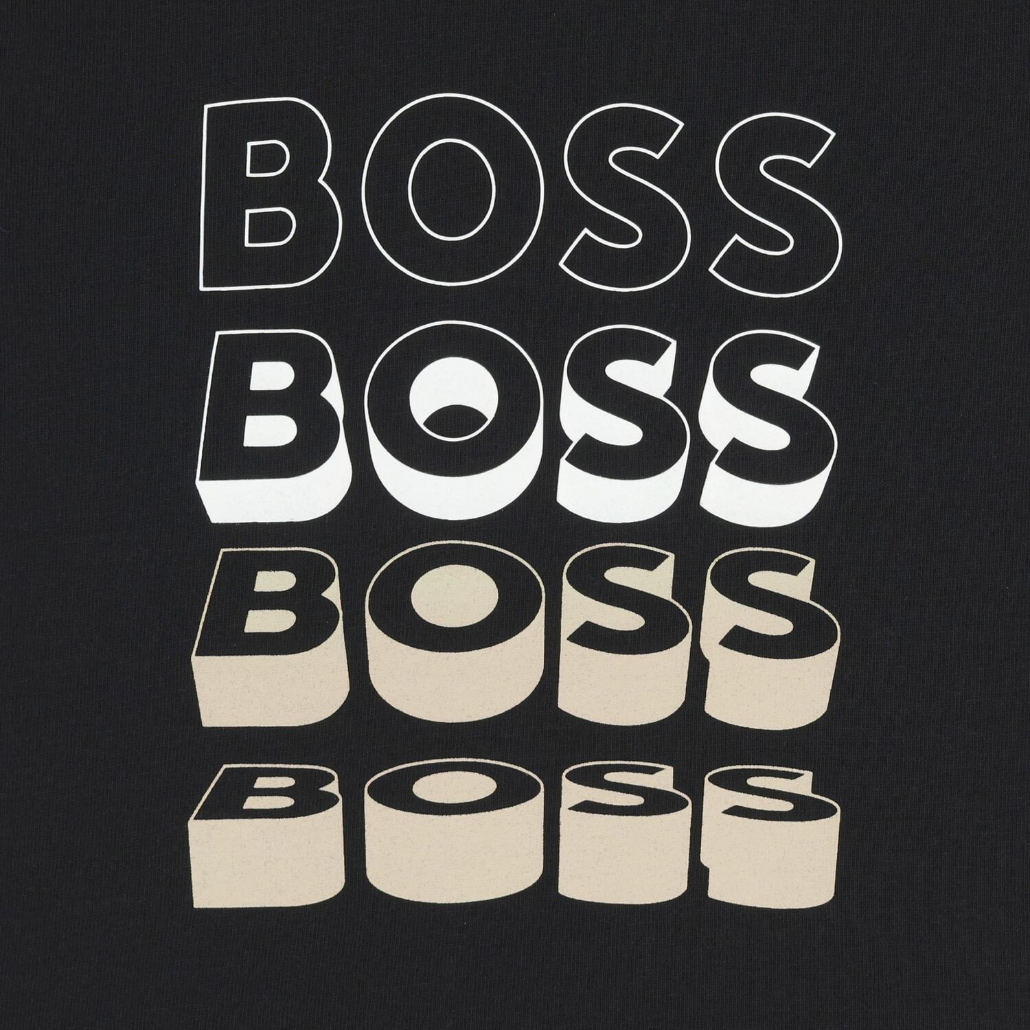 Younger Boys Black Logo T-Shirt, 5, hi-res