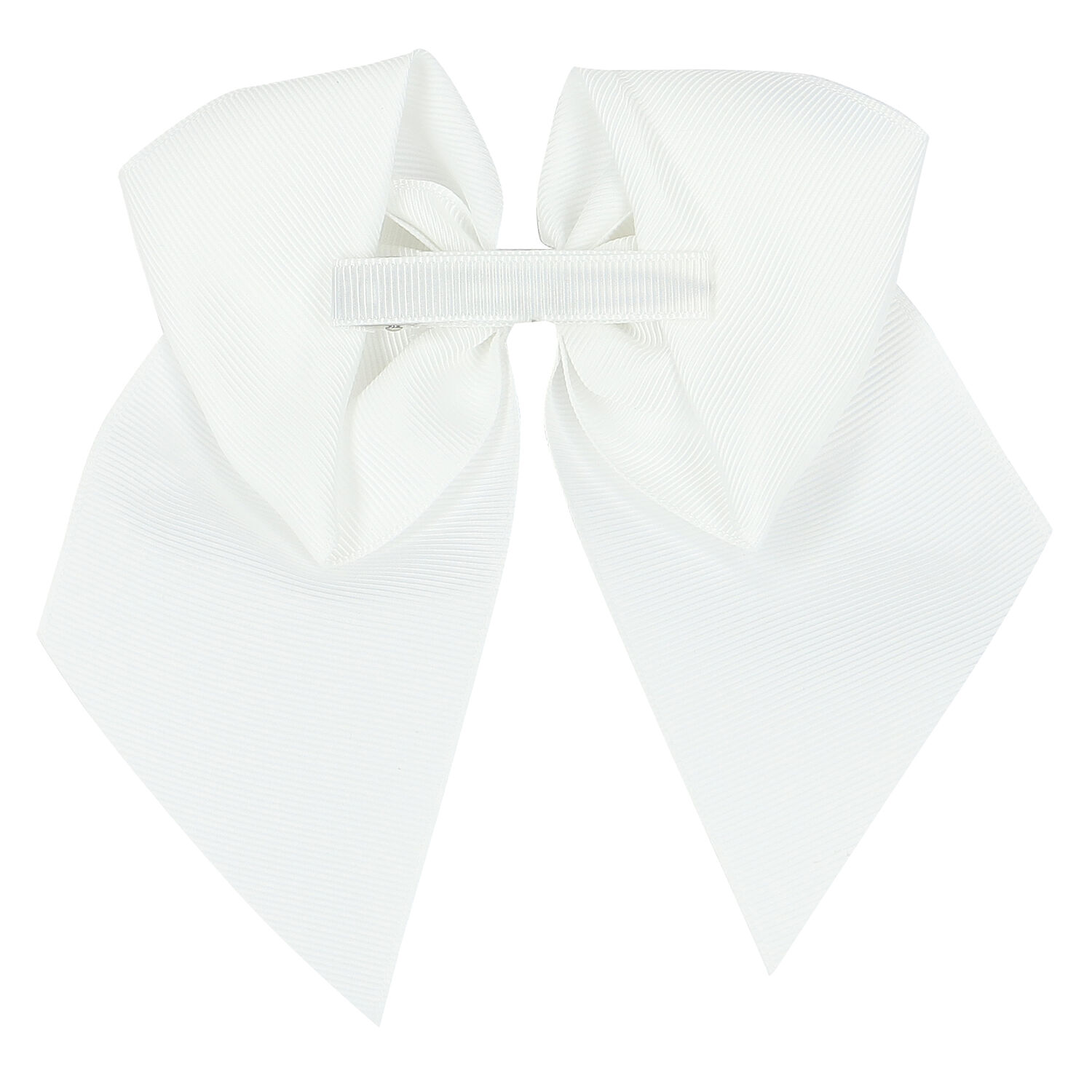 Girls White Bow Hair Clip, 1, hi-res image number null