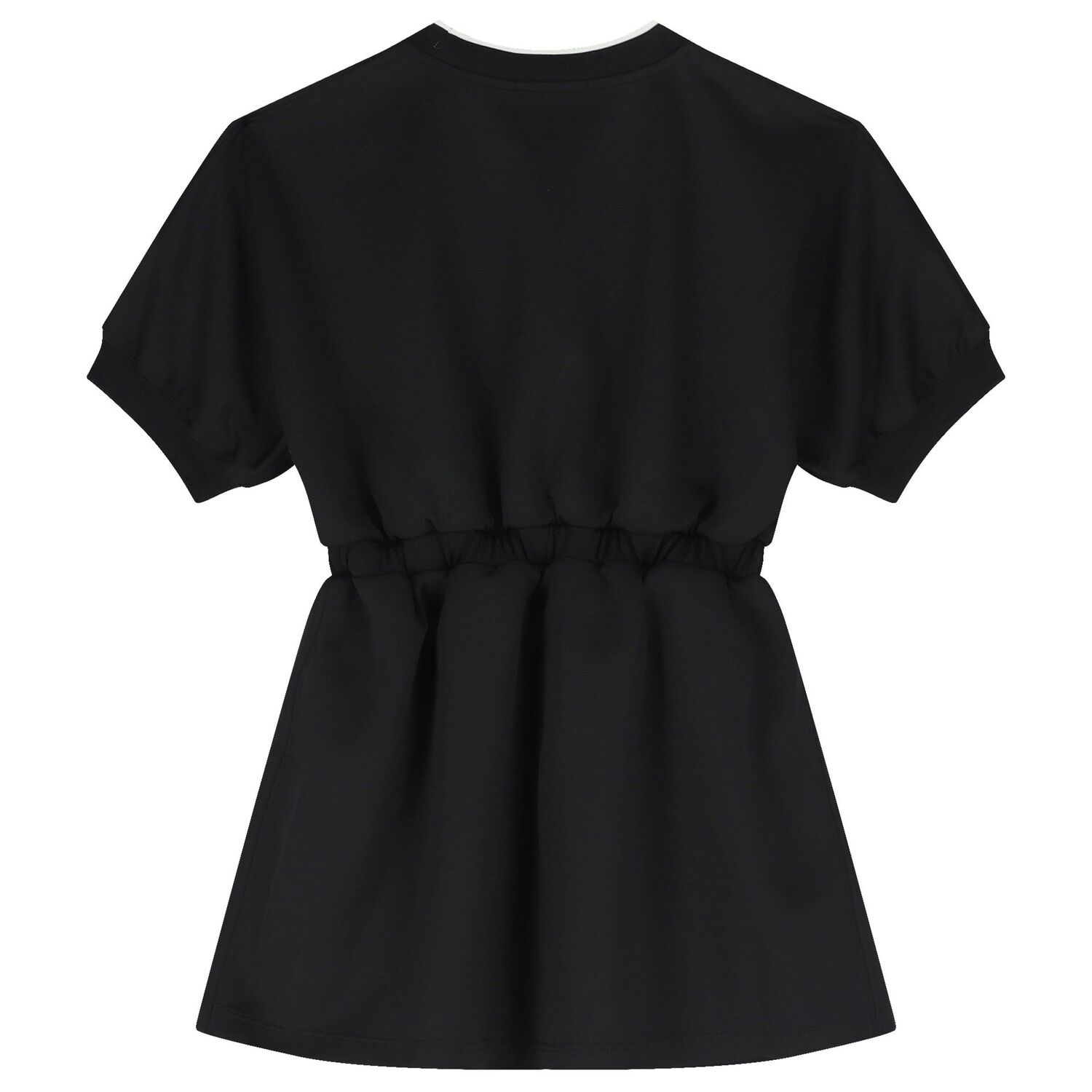 فستان بنات بالشعار باللون الأسود, 1, hi-res