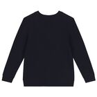 Boys Navy Blue Knitted Jumper, 3, hi-res