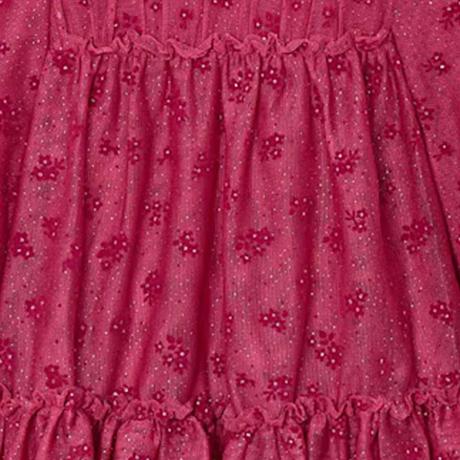 Girls Pink Heart Tulle Dress, 4, hi-res