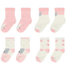 Baby Girls Pink & Ivory Socks ( 4-Pack )&Acirc;&nbsp;, 1, hi-res