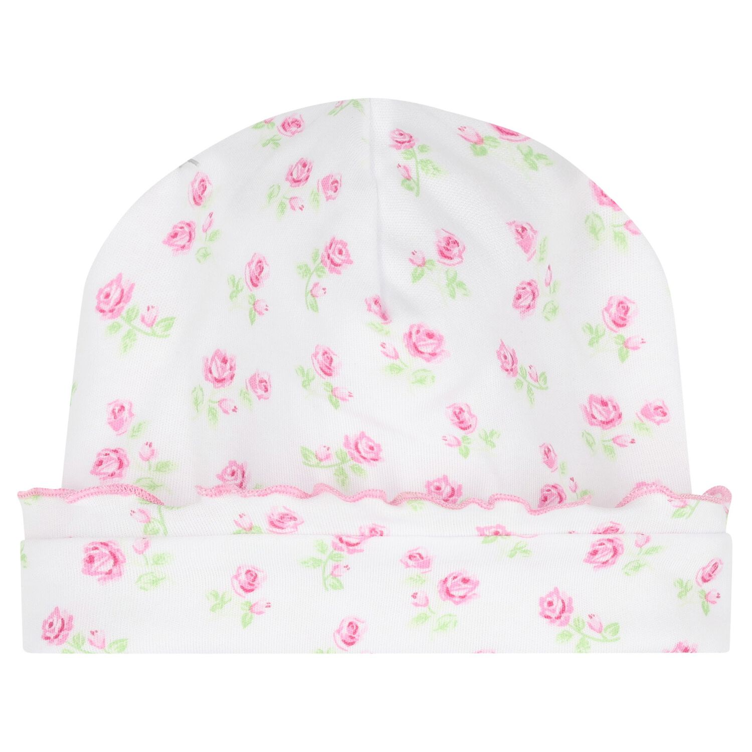 Baby Girls Pink Rosy Roses Hat, 1, hi-res