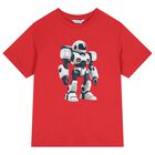 Boys Red Robot T-Shirt, 1, hi-res