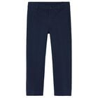 Boys Navy Blue Trousers, 1, hi-res