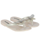 Girls Ivory & Beige Bugs Flip Flops, 1, hi-res