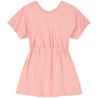 فستان بالشعار باللون الوردى, 1, hi-res