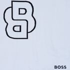 Baby Boys Blue & Navy Blue Logo Blanket, 1, hi-res