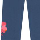Girls Blue Flower Leggings, 1, hi-res