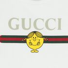 تيشيرت باللون الابيض مخطط للبنات, 1, hi-res