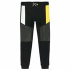 Boys Black Logo Joggers, 1, hi-res