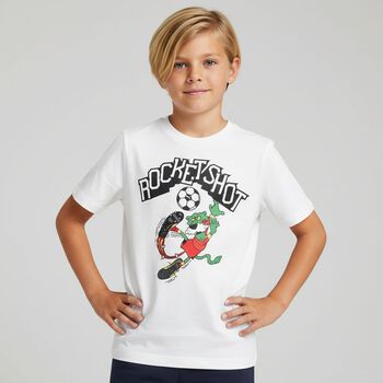 Boys White Logo T-Shirt