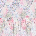 طقم فستان مزين بالزهور باللون الوردي للبنات , 1, hi-res