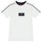 Boys White Logo T-Shirt, 1, hi-res