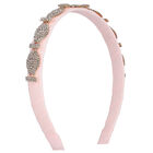 Girls Pink Embellished Headband, 1, hi-res
