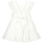 Younger Girls White Flower Dress, 1, hi-res