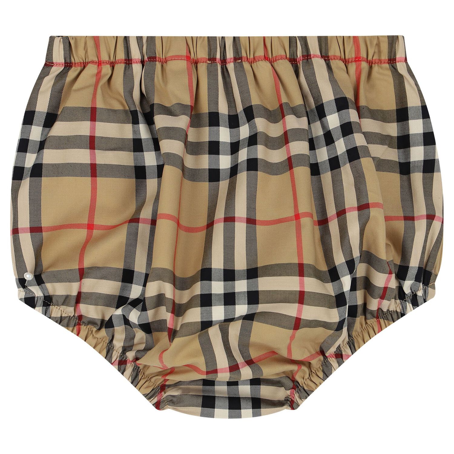 Baby Girls Beige Check Dress Set, 1, hi-res