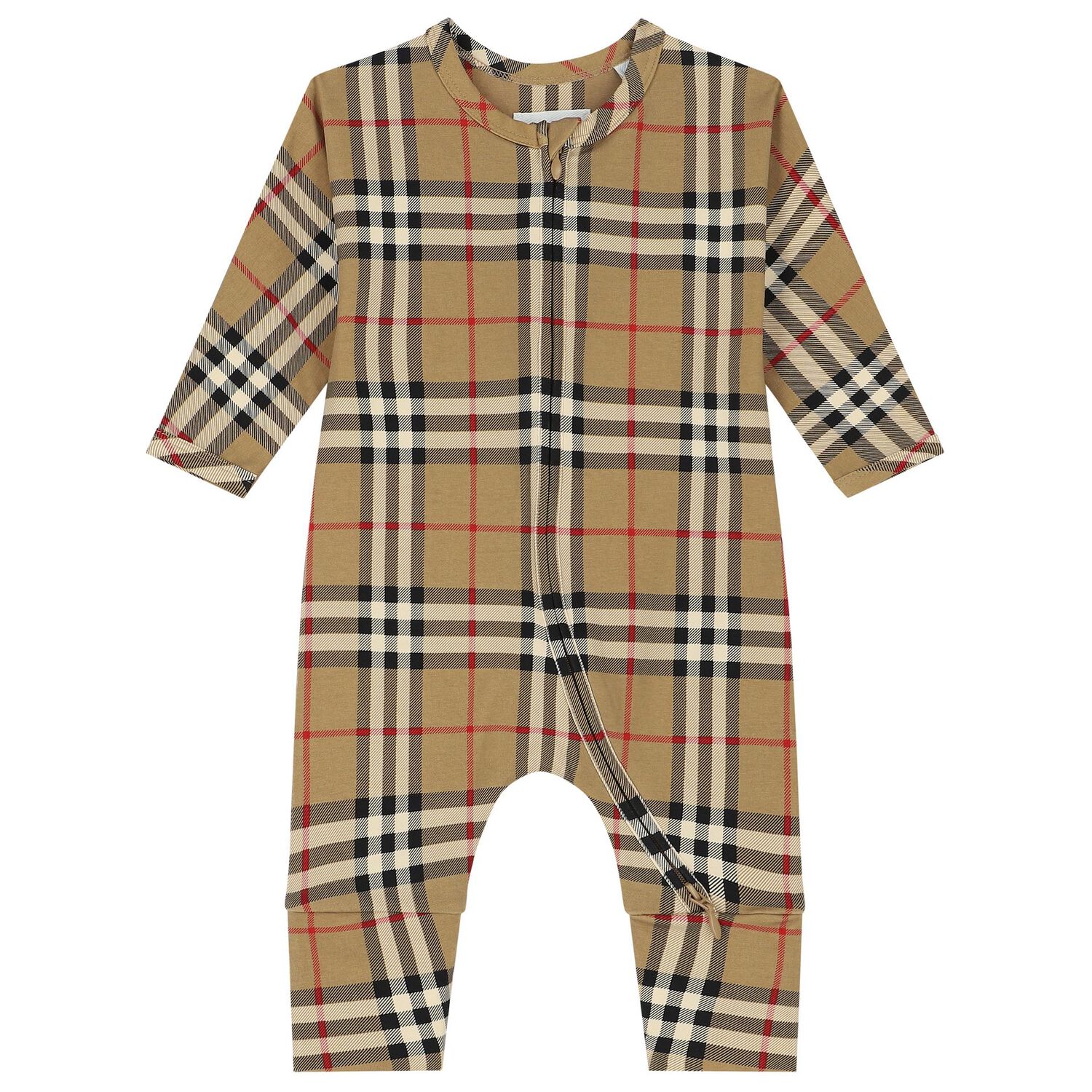 Beige Check Romper Gift Set, 1, hi-res image number null