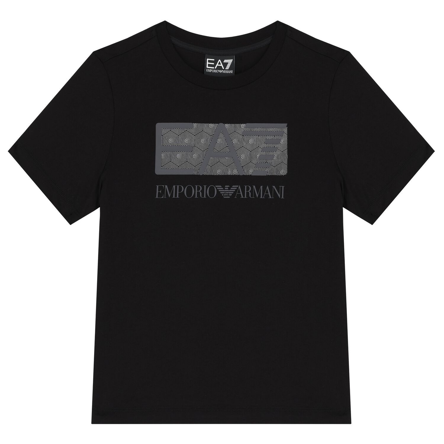 Boys Black Logo T-Shirt, 3, hi-res