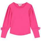 Girls Pink Long Sleeve Top, 1, hi-res