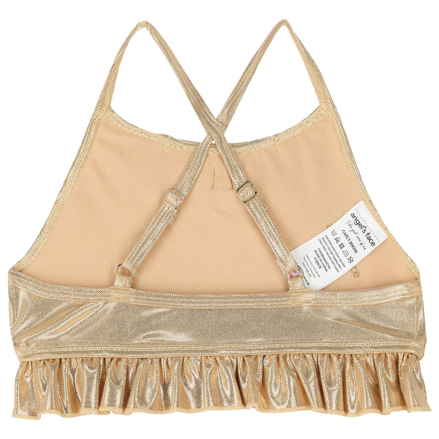 بيكيني ذهبي بفيونكة للبنات, 2, hi-res image number null