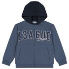 Boys Blue & Navy Blue Tracksuit Set (3 Piece), 2, hi-res